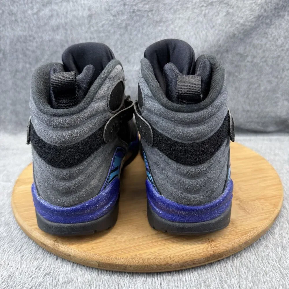 Jordan Air Jordan 8 Aqua Shoes Mens Size 8 Black Basketball Sneakers 305381-025